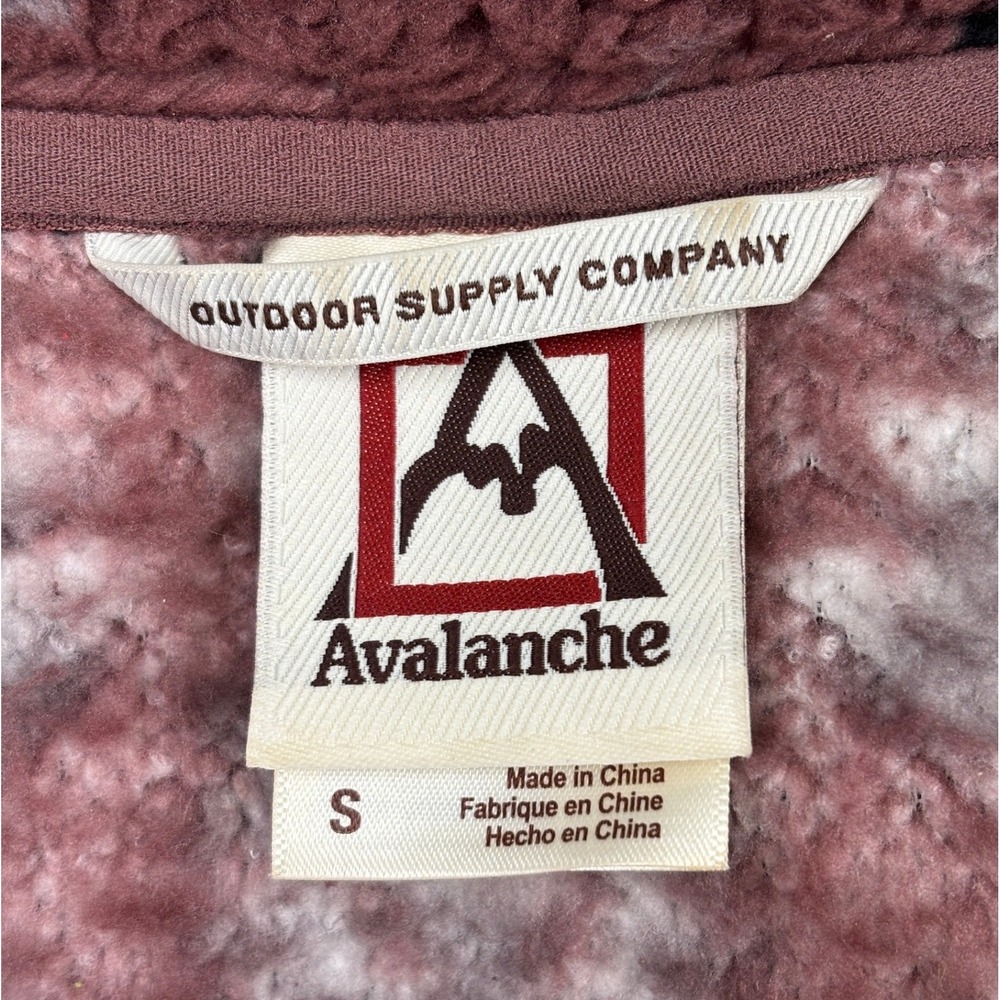 Avalanche Sherpa Fleece Jacket Small Mauve Southwest Full Zip - Picture 5 of 13